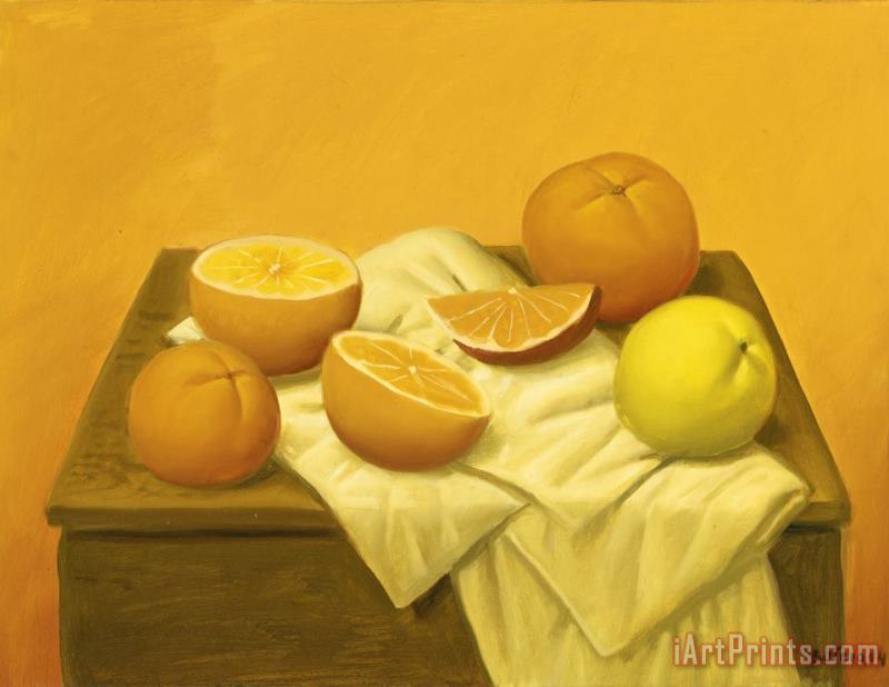 Fernando Botero Oranges, 2004 Art Painting