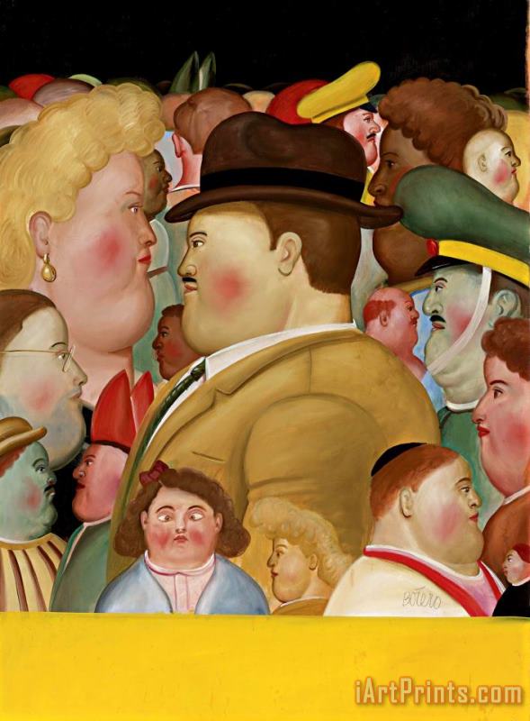 Personnages De Theatre painting - Fernando Botero Personnages De Theatre Art Print