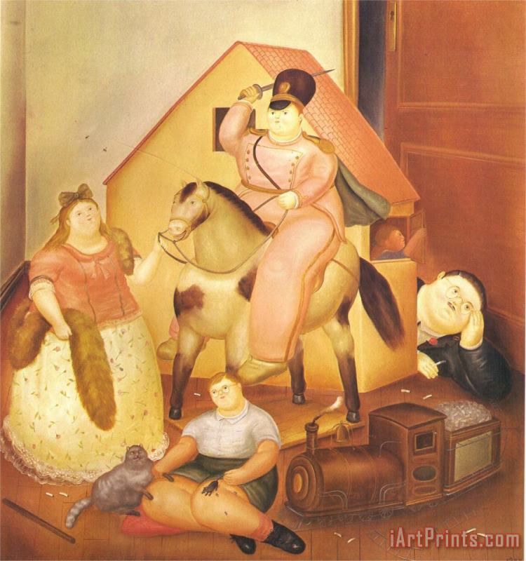 fernando botero Room with Children's Games Art Painting