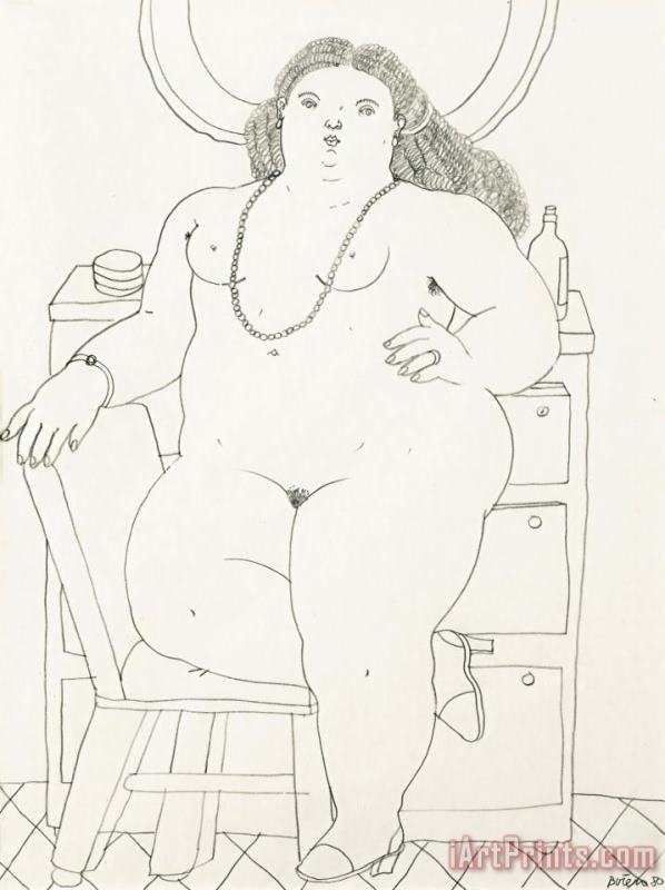 Sans Titre, 1980 painting - Fernando Botero Sans Titre, 1980 Art Print