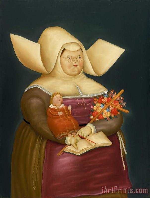 Fernando Botero Santa Isabel De Hungria Art Painting