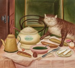 Fernando Botero Still Life with Green Soup painting