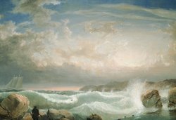 FH Lane Rafes Chasm Gloucester Massachusetts painting