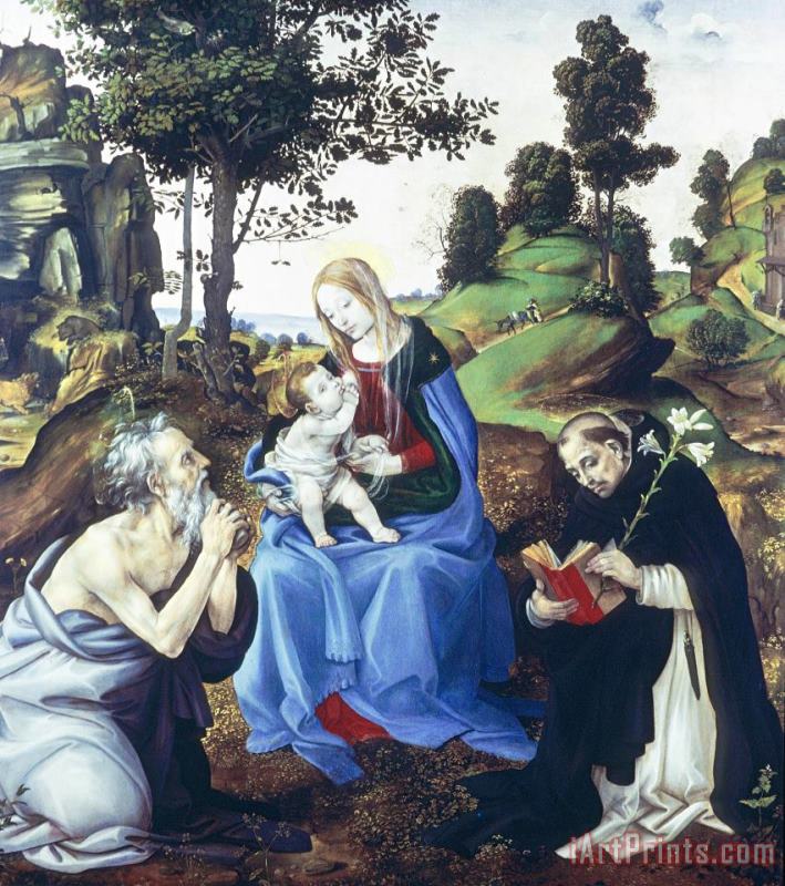 Holy Family painting - Filippino Lippi Holy Family Art Print