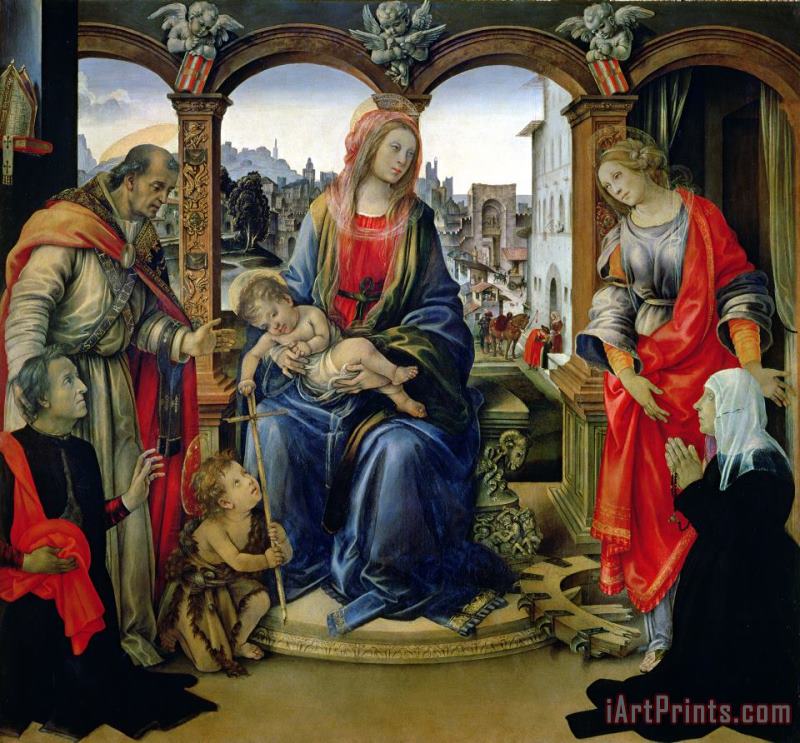Madonna and Child painting - Filippino Lippi Madonna and Child Art Print