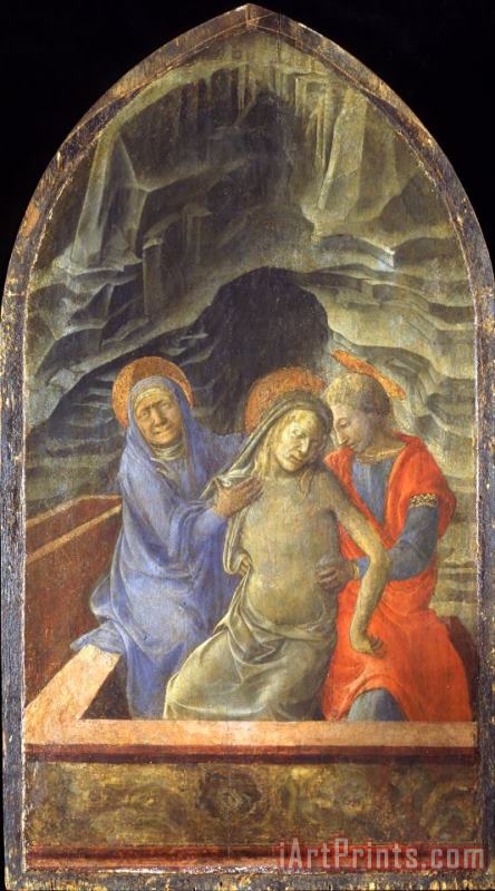 Pieta painting - Filippo Lippi Pieta Art Print
