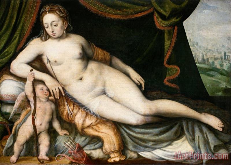 Floris, Frans Venus And Cupid Art Print