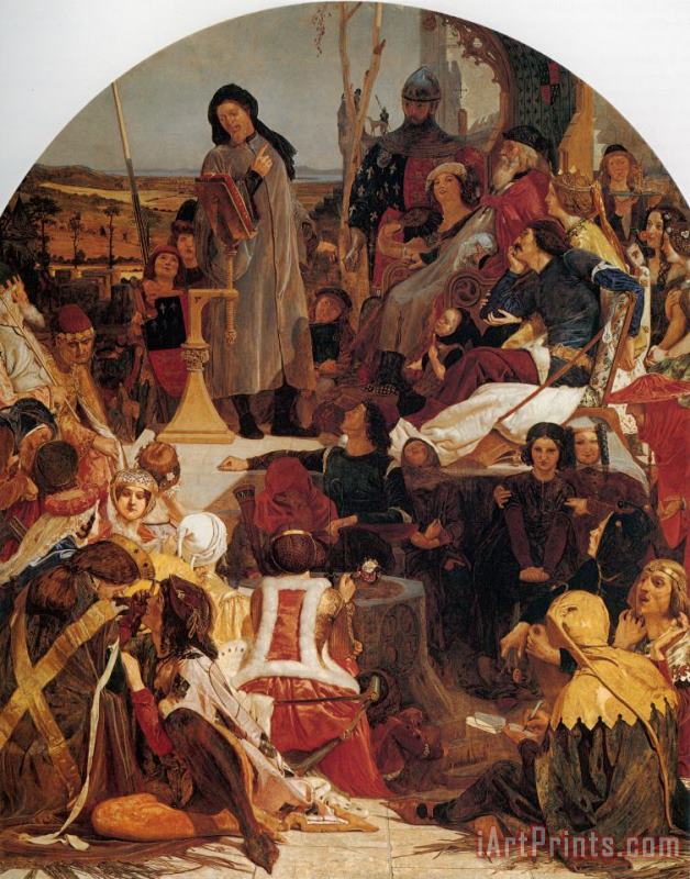 Chaucer at The Court of Edward III painting - Ford Madox Brown Chaucer at The Court of Edward III Art Print