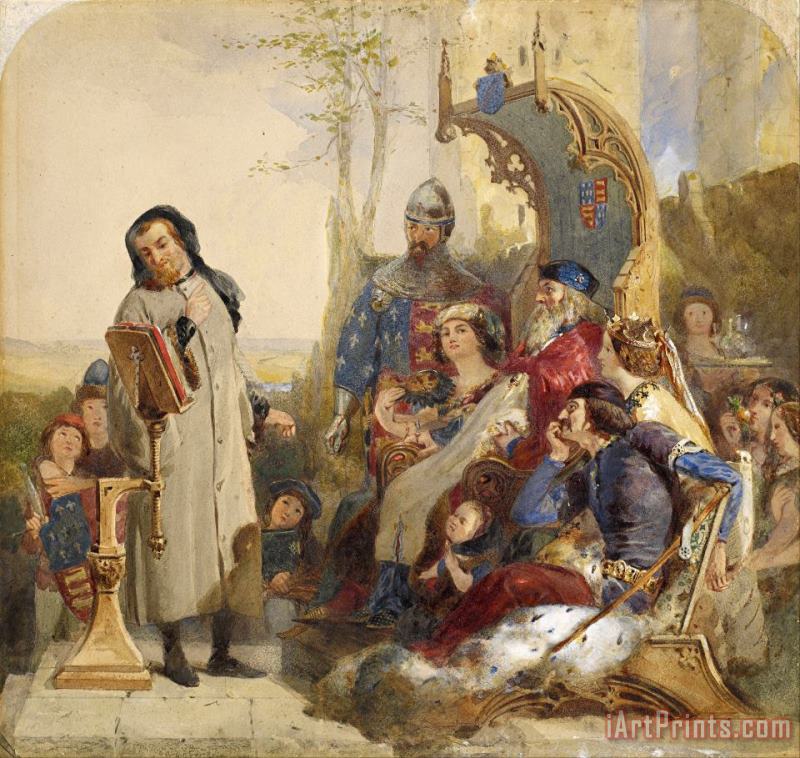 Chaucer at The Court of Edward III 2 painting - Ford Madox Brown Chaucer at The Court of Edward III 2 Art Print