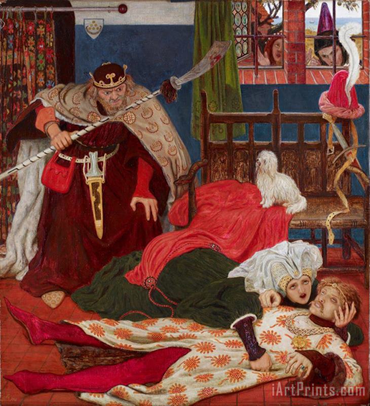 Death of Sir Tristram painting - Ford Madox Brown Death of Sir Tristram Art Print