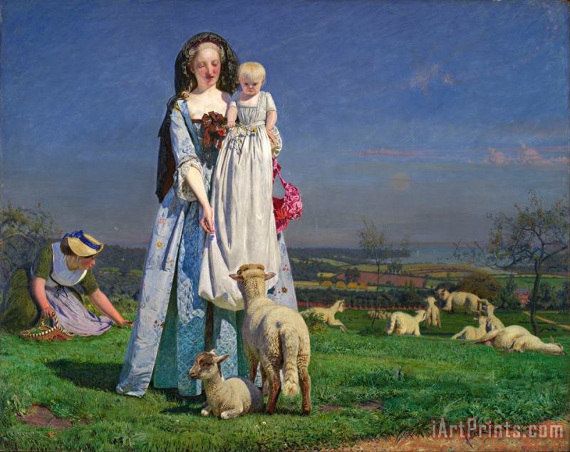 Ford Madox Brown Pretty Baa Lambs Art Painting