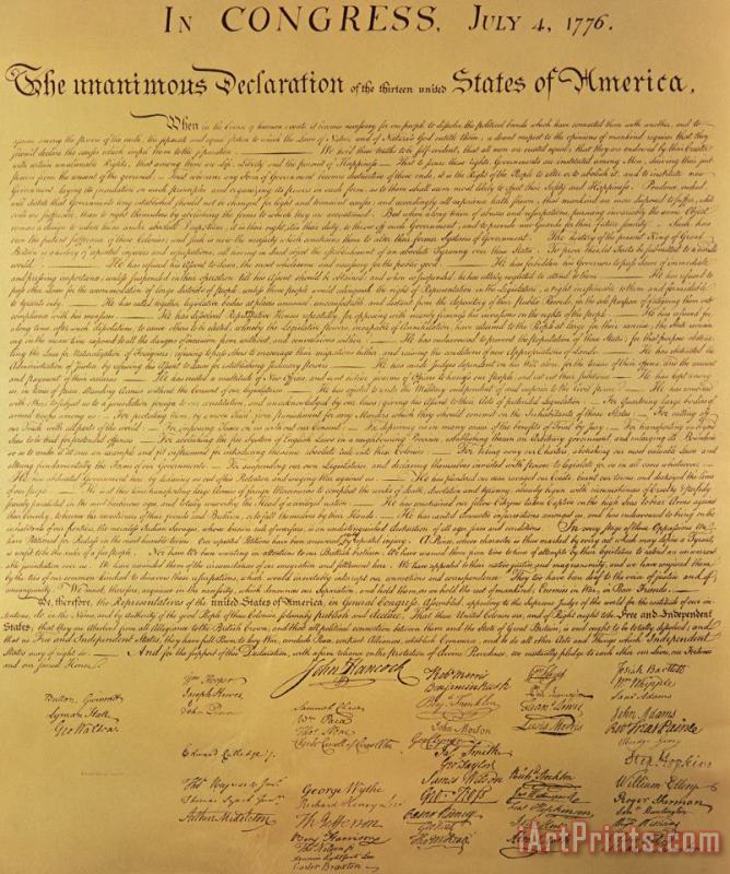 The Declaration of Independence painting - Founding Fathers The Declaration of Independence Art Print