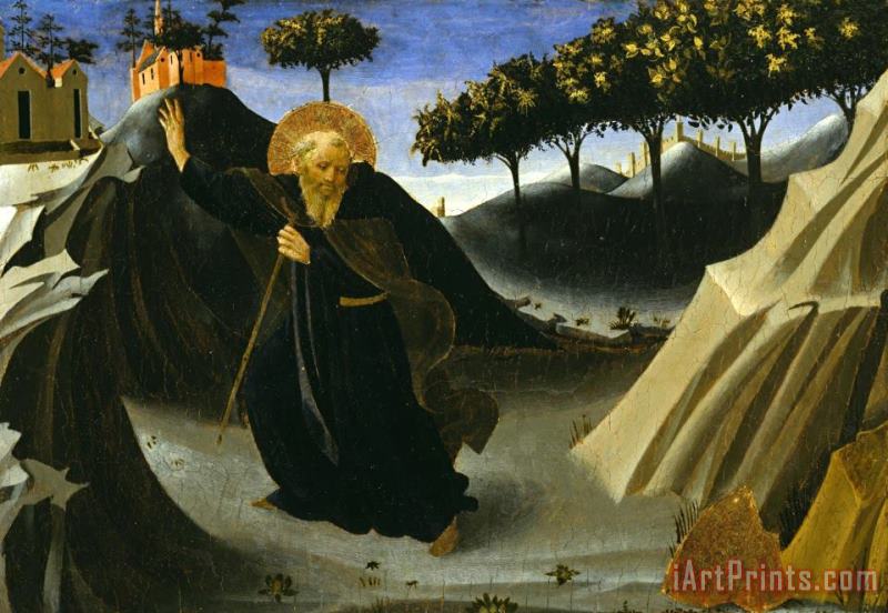 Saint Anthony Abbot Shunning The Mass of Gold painting - Fra Angelico Saint Anthony Abbot Shunning The Mass of Gold Art Print