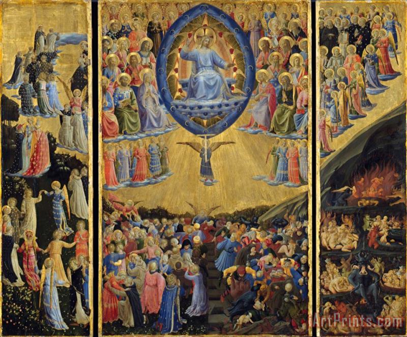 The Last Judgement (winged Altar) painting - Fra Angelico The Last Judgement (winged Altar) Art Print