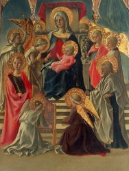 Fra Filippo Lippi Madonna and Child enthroned with Angels and Saints