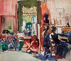 Frances Hodgkins The Piano Lesson painting