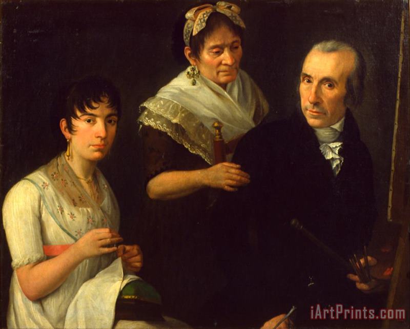 The Painter's Family painting - Francesc Lacoma i Sans The Painter's Family Art Print