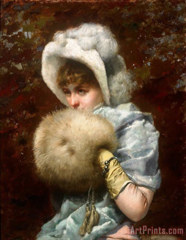 Winter 1882 painting - Francesc Masriera Winter 1882 Art Print