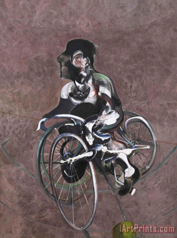 Francis Bacon Portrait of George Dyer Riding a Bicycle, 1966 Art Painting