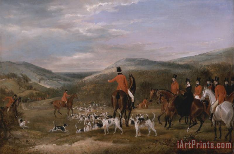 Francis Calcraft Turner The Berkeley Hunt, 1842 The Meet Art Painting