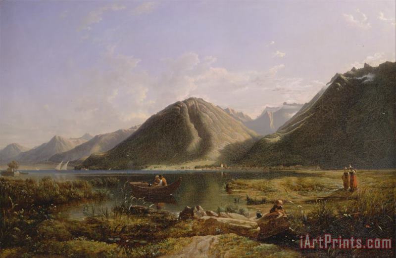 End of Lake Geneva painting - Francis Danby End of Lake Geneva Art Print