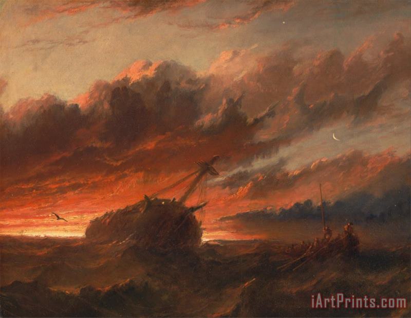 Shipwreck painting - Francis Danby Shipwreck Art Print