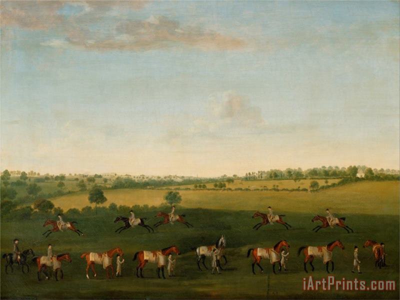 Francis Sartorius Sir Charles Warre Malet's String of Racehorses at Exercise Art Painting