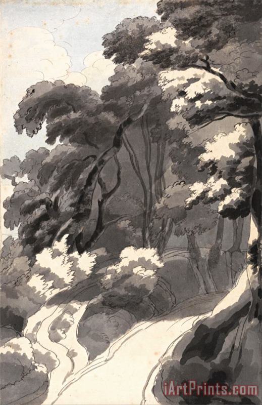 Francis Swaine The Chestnut Grove, Near Rocca Del Papa Near Lake Albano Art Painting