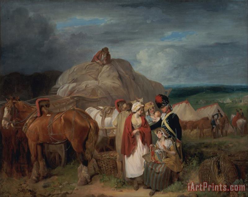 Francis Wheatley Soldier with Country Women Selling Ribbons, Near a Military Camp Art Print