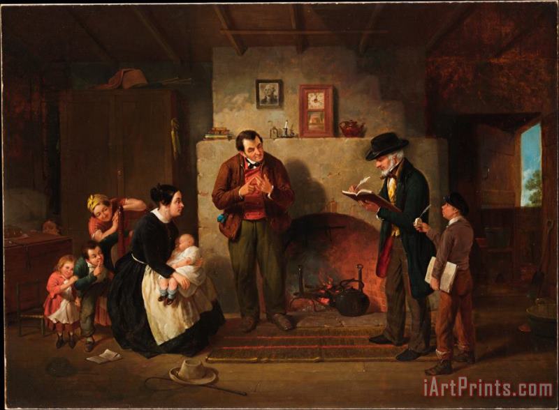 Taking The Census painting - Francis William Edmonds Taking The Census Art Print