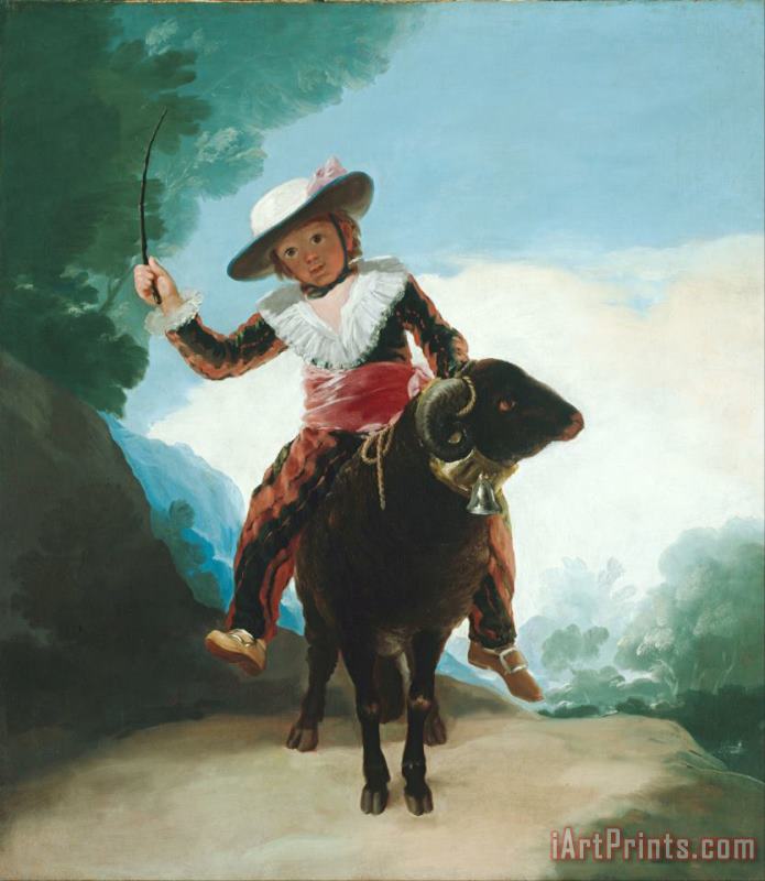 Boy on a Ram painting - Francisco De Goya Boy on a Ram Art Print