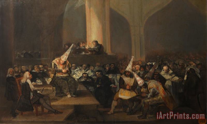 Escena De Inquisicion painting - Francisco De Goya Escena De Inquisicion Art Print
