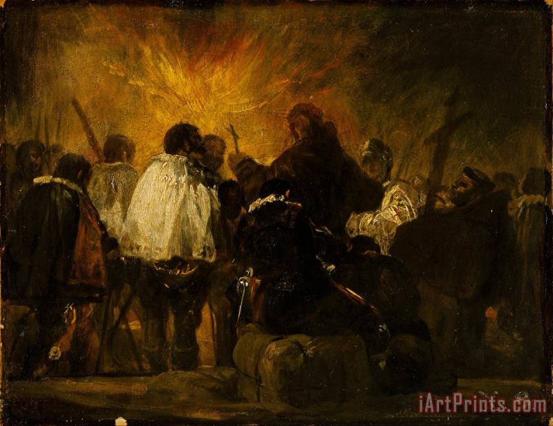 Francisco De Goya Night Scene From The Inquisition Art Print