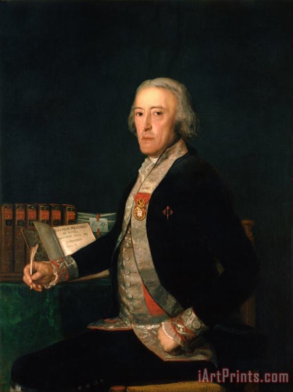 Portrait of Felix Colon De Larriategui painting - Francisco De Goya Portrait of Felix Colon De Larriategui Art Print