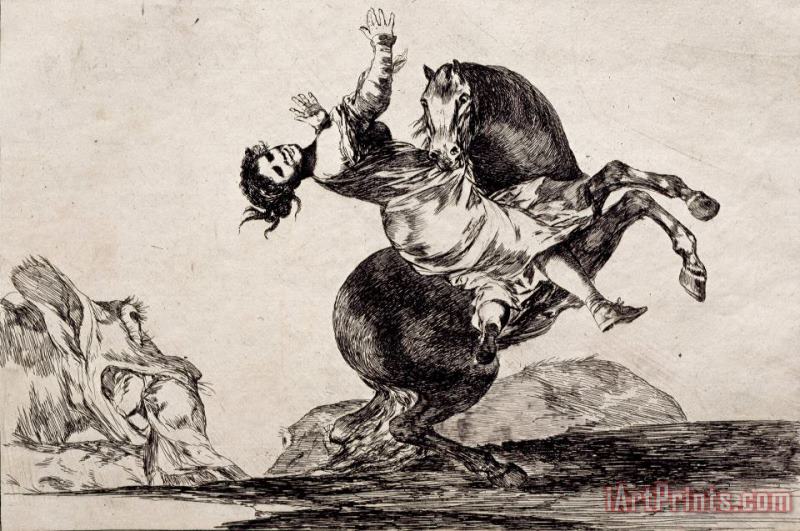 Woman Carried Off by a Horse painting - Francisco De Goya Woman Carried Off by a Horse Art Print
