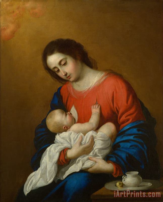Francisco de Zurbaran Madonna And Child Art Painting