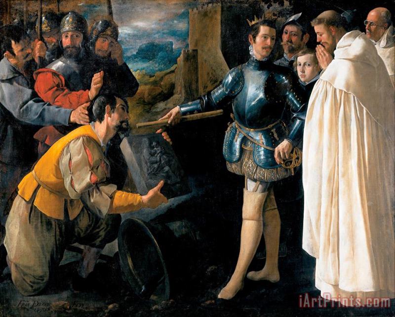 Saint Peter Nolasco Recovering The Image of The Virgin painting - Francisco de Zurbaran Saint Peter Nolasco Recovering The Image of The Virgin Art Print