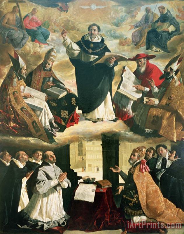 Francisco de Zurbaran The Apotheosis of Saint Thomas Aquinas Art Print