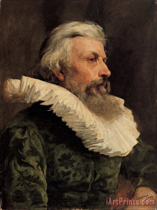 Francisco Domingo Marques Head of a Gentleman Art Painting