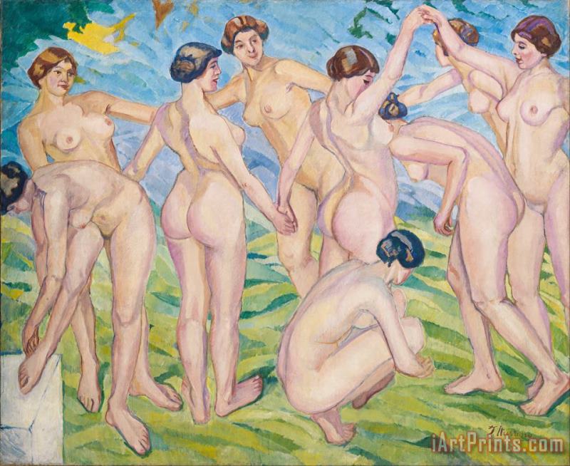 Francisco Iturrino Nudes (women Dancing in a Ring) Art Print