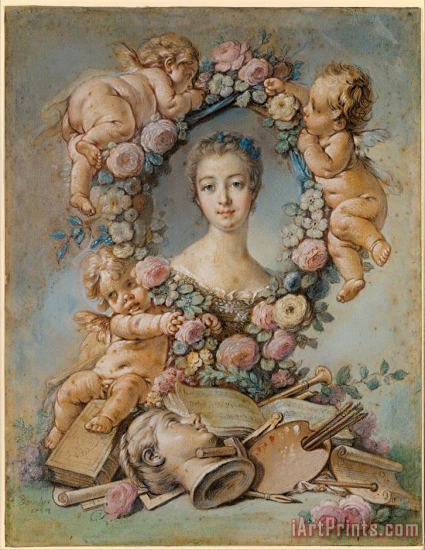 Francois Boucher Madame De Pompadour Art Print