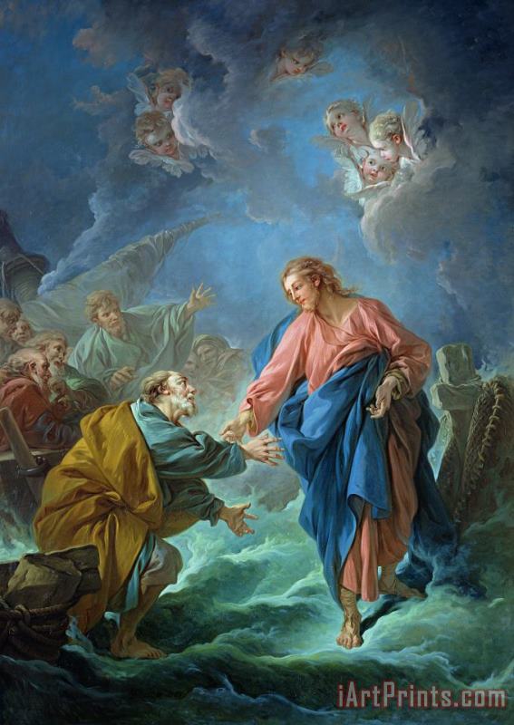 Saint Peter Invited to Walk on the Water painting - Francois Boucher Saint Peter Invited to Walk on the Water Art Print