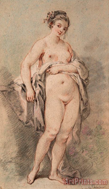 Francois Boucher Standing Nude Girl Art Print
