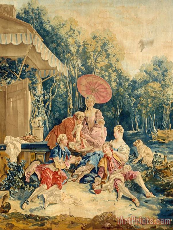 The Collation From a Set of The Italian Village Scenes painting - Francois Boucher The Collation From a Set of The Italian Village Scenes Art Print