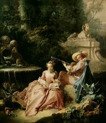 Music Art for sale - The Music Lesson by Francois Boucher Music Art for sale - The Music Lesson by Francois Boucher
