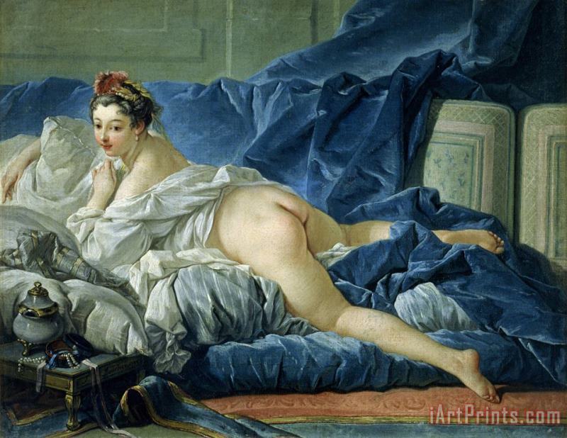 The Odalisque painting - Francois Boucher The Odalisque Art Print