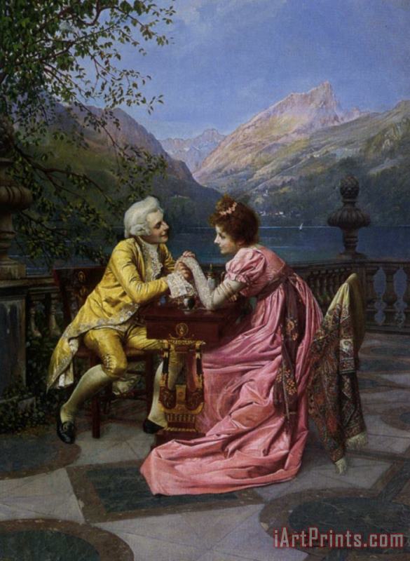 The Proposal painting - Francois Brunery The Proposal Art Print