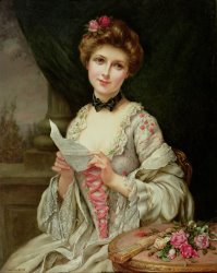 Francois Martin-Kayel The Love Letter painting
