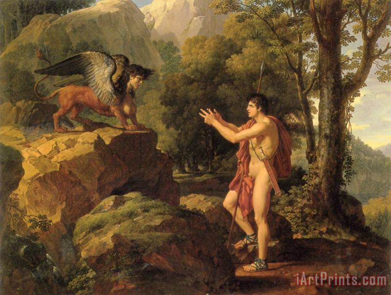 Oedipus And The Sphinx painting - Francois Xavier Fabre Oedipus And The Sphinx Art Print