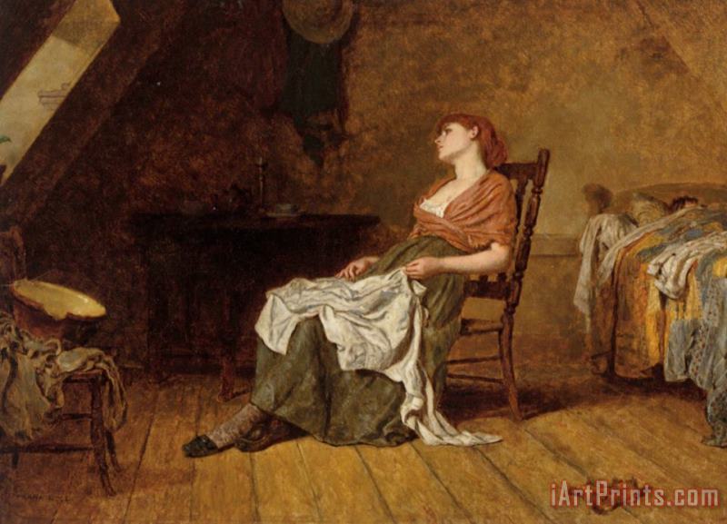 Far Away Thoughts painting - Frank Holl Far Away Thoughts Art Print